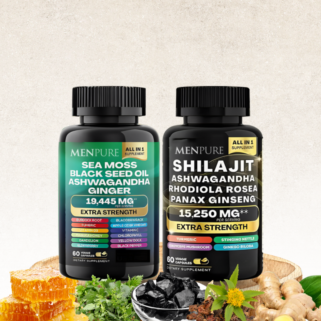 Menpure Sea Moss & Shilajit Capsules Bundle