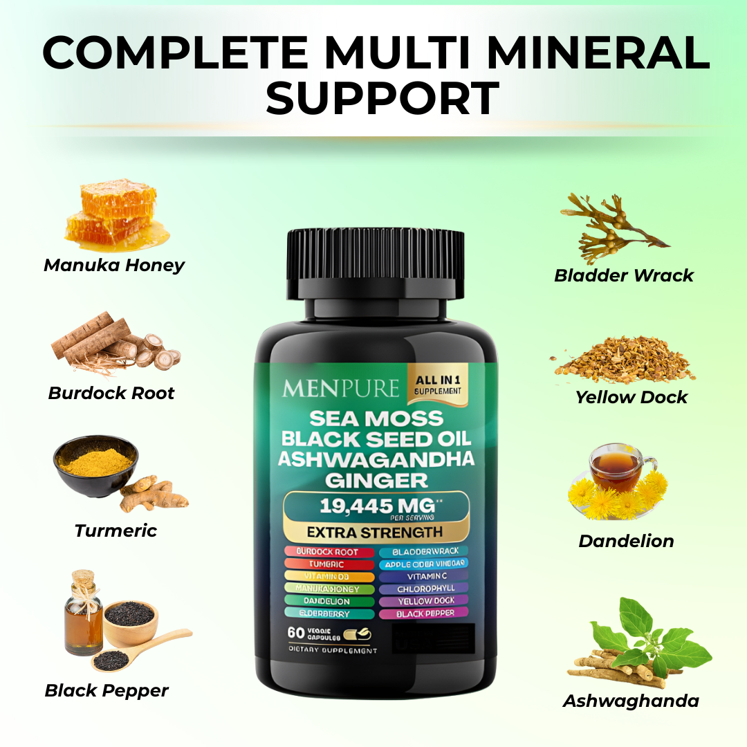 Menpure Sea Moss & Shilajit Capsules Bundle