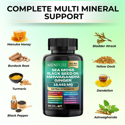 Menpure Sea Moss & Shilajit Capsules Bundle
