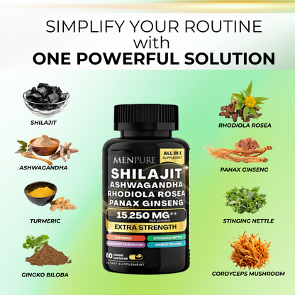Menpure Sea Moss & Shilajit Capsules Bundle