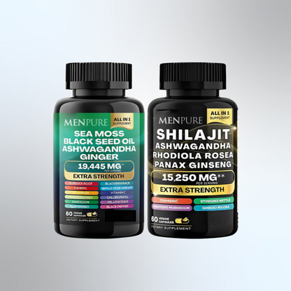 Menpure Sea Moss & Shilajit Capsules Bundle