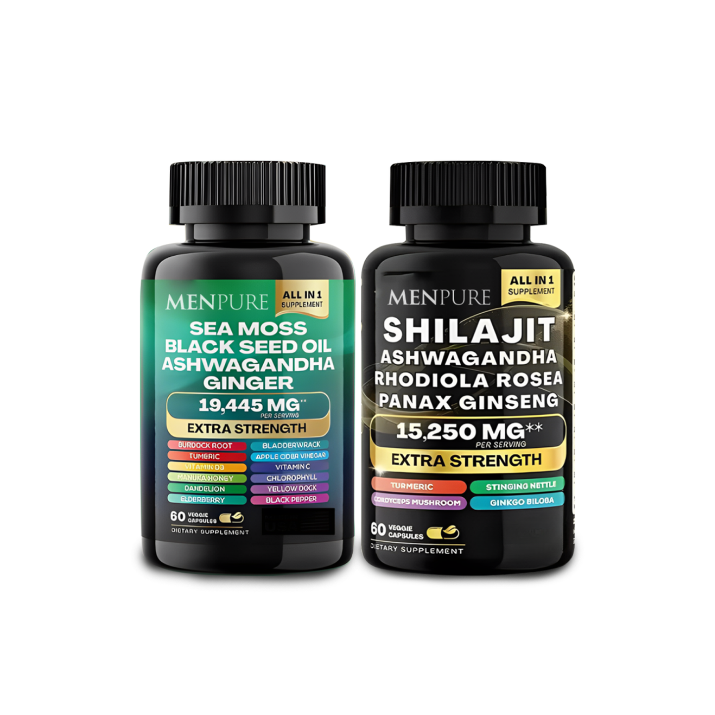 Menpure Sea Moss & Shilajit Capsules Bundle