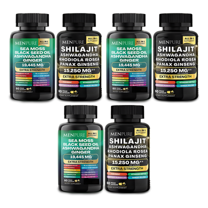 Menpure Sea Moss & Shilajit Capsules Bundle